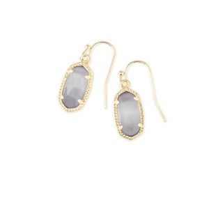 NWT Kendra Scott Lee Gold Earrings in Slate Cat Eye